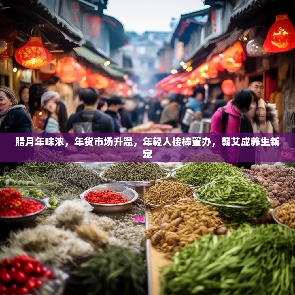 腊月年味浓，年货市场升温，年轻人接棒置办，蕲艾成养生新宠