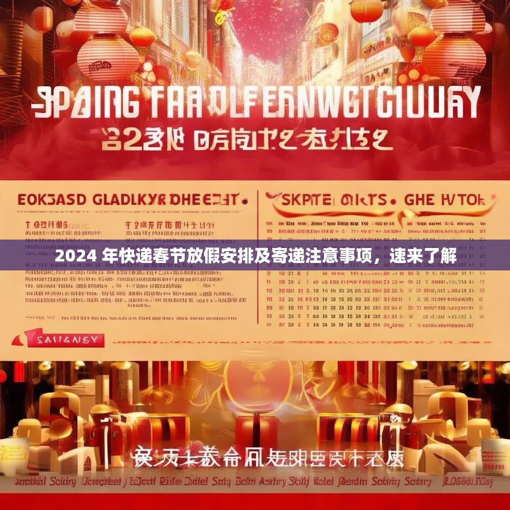 2024 年快递春节放假安排及寄递注意事项，速来了解