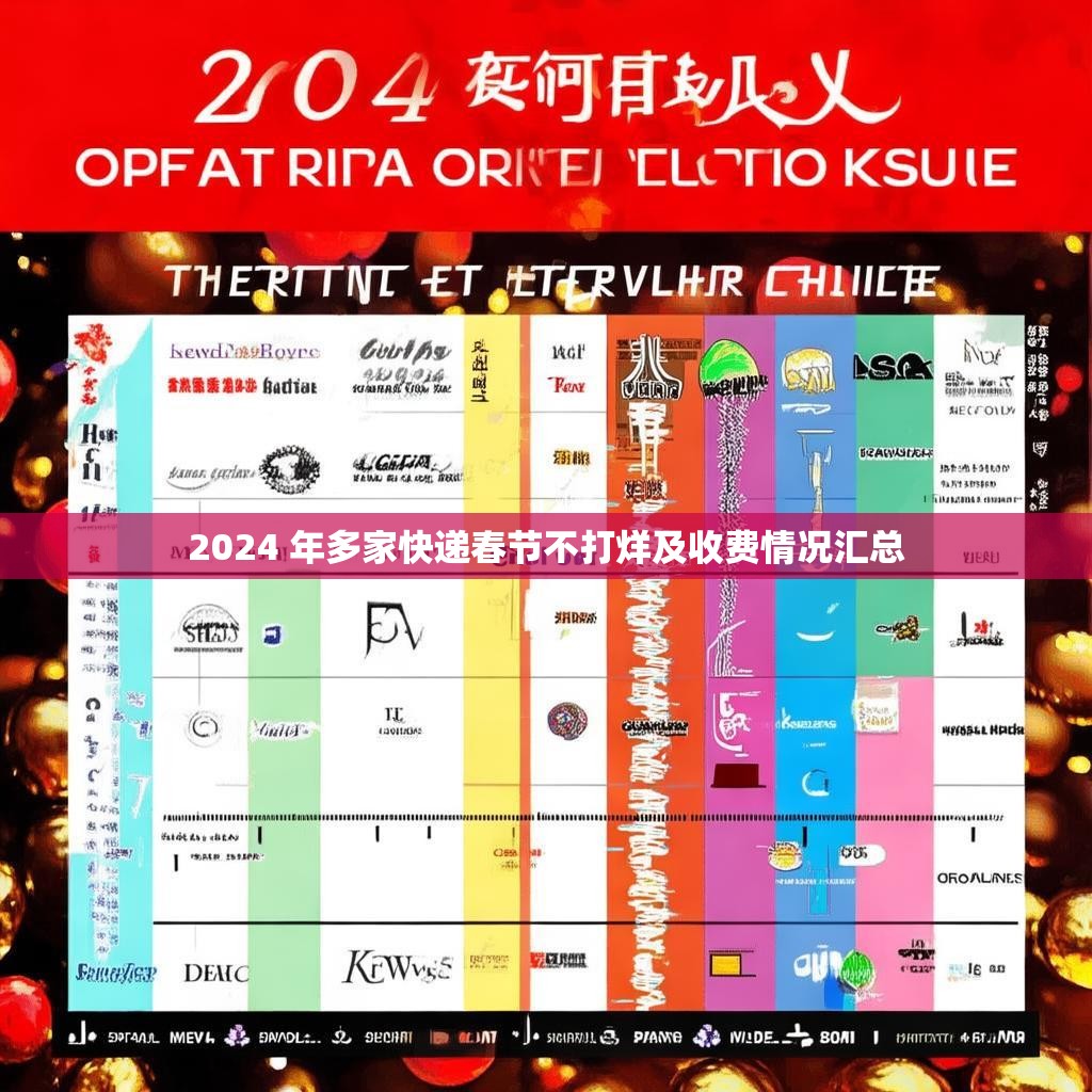 2024 年多家快递春节不打烊及收费情况汇总