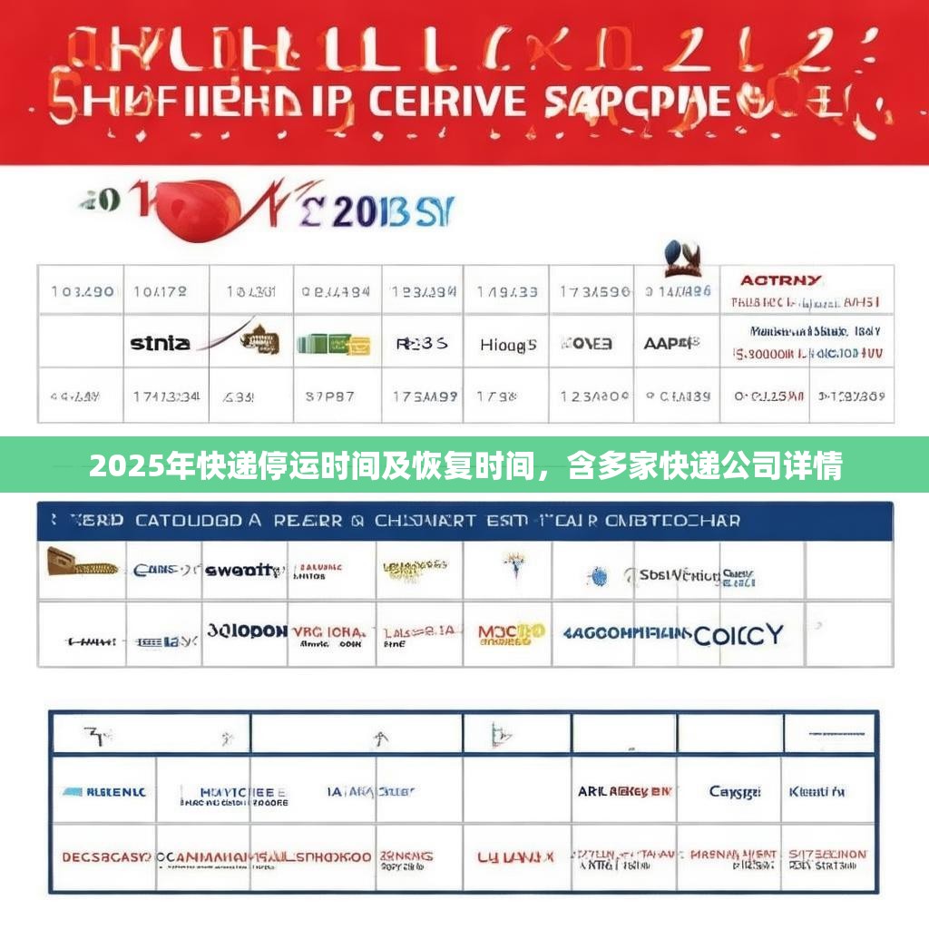 2025年快递停运时间及恢复时间，含多家快递公司详情