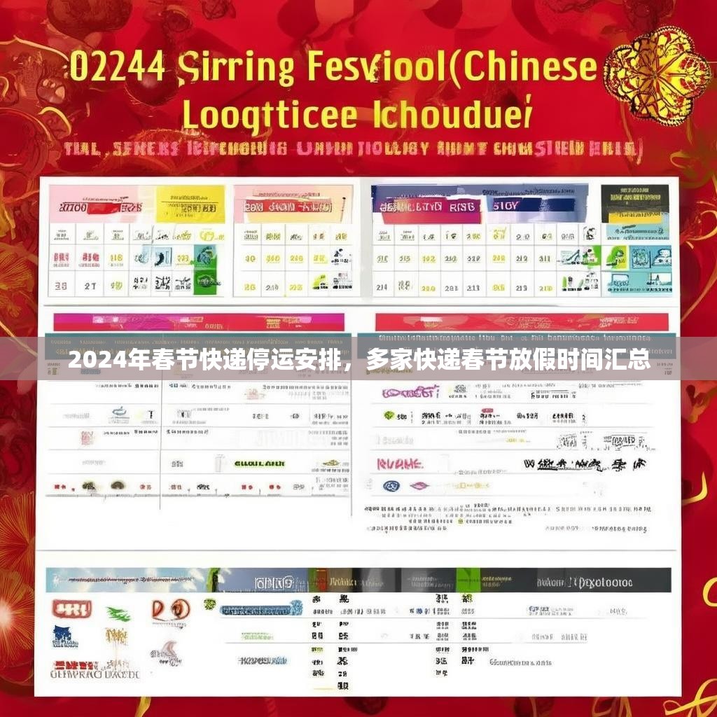 2024年春节快递停运安排，多家快递春节放假时间汇总