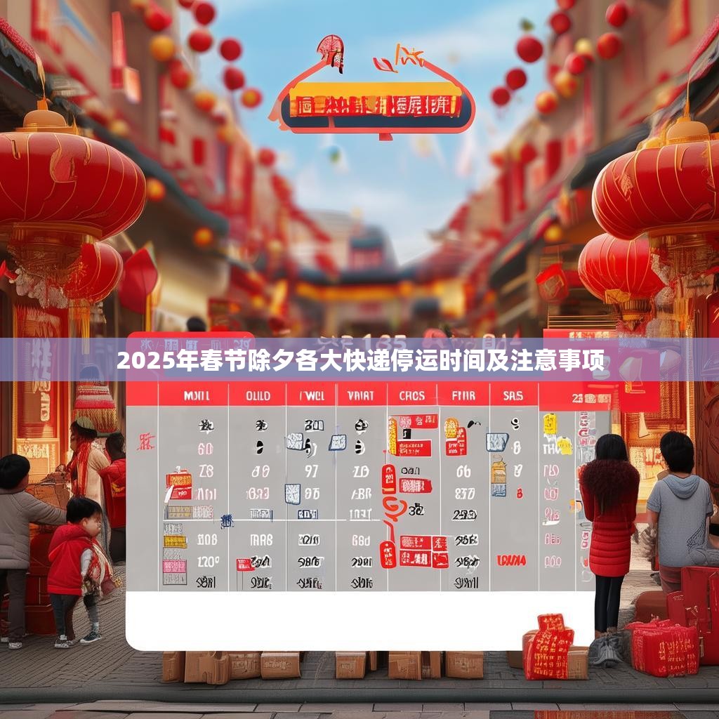 2025年春节除夕各大快递停运时间及注意事项
