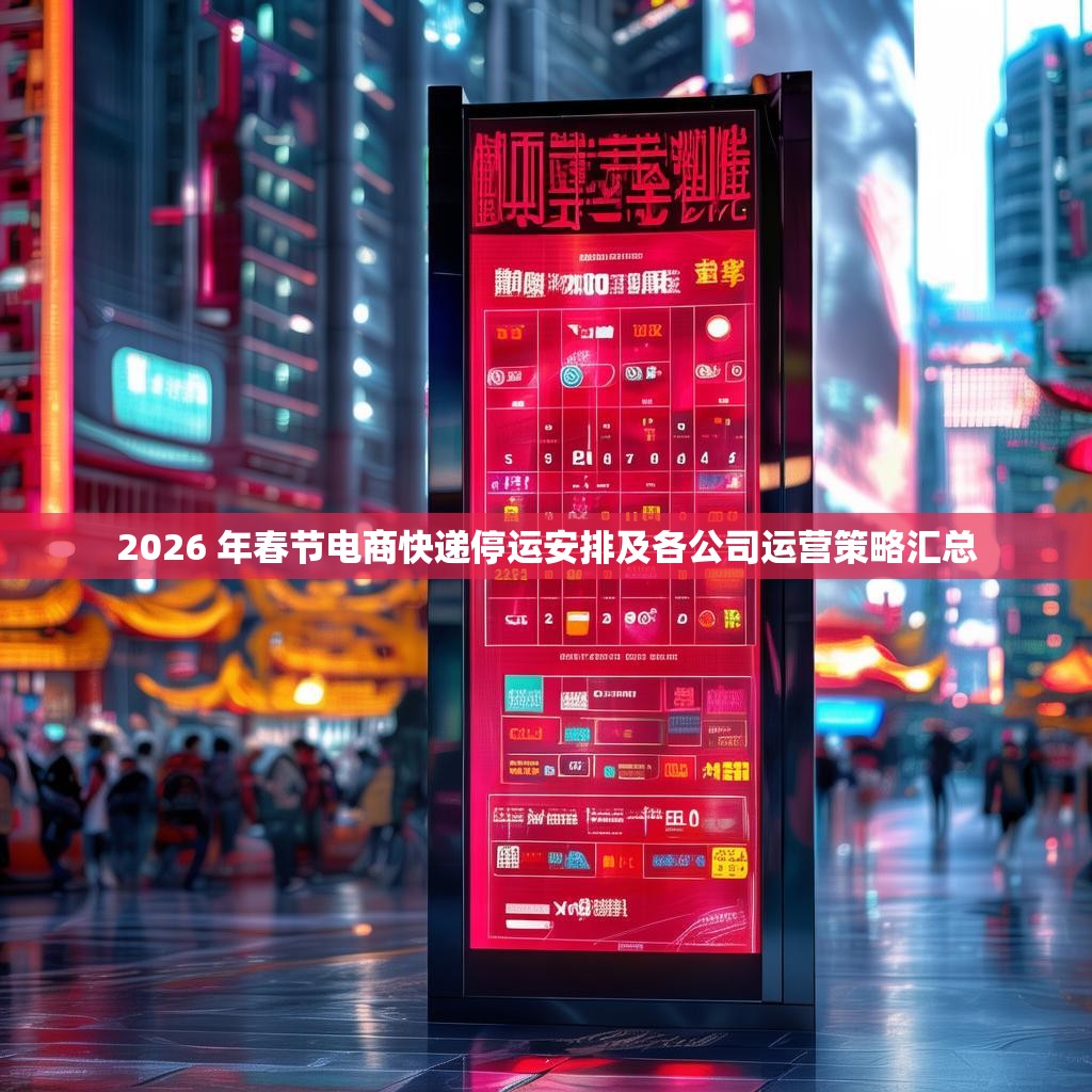 2026 年春节电商快递停运安排及各公司运营策略汇总