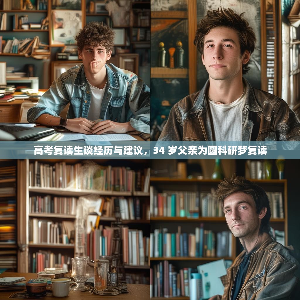 高考复读生谈经历与建议，34 岁父亲为圆科研梦复读