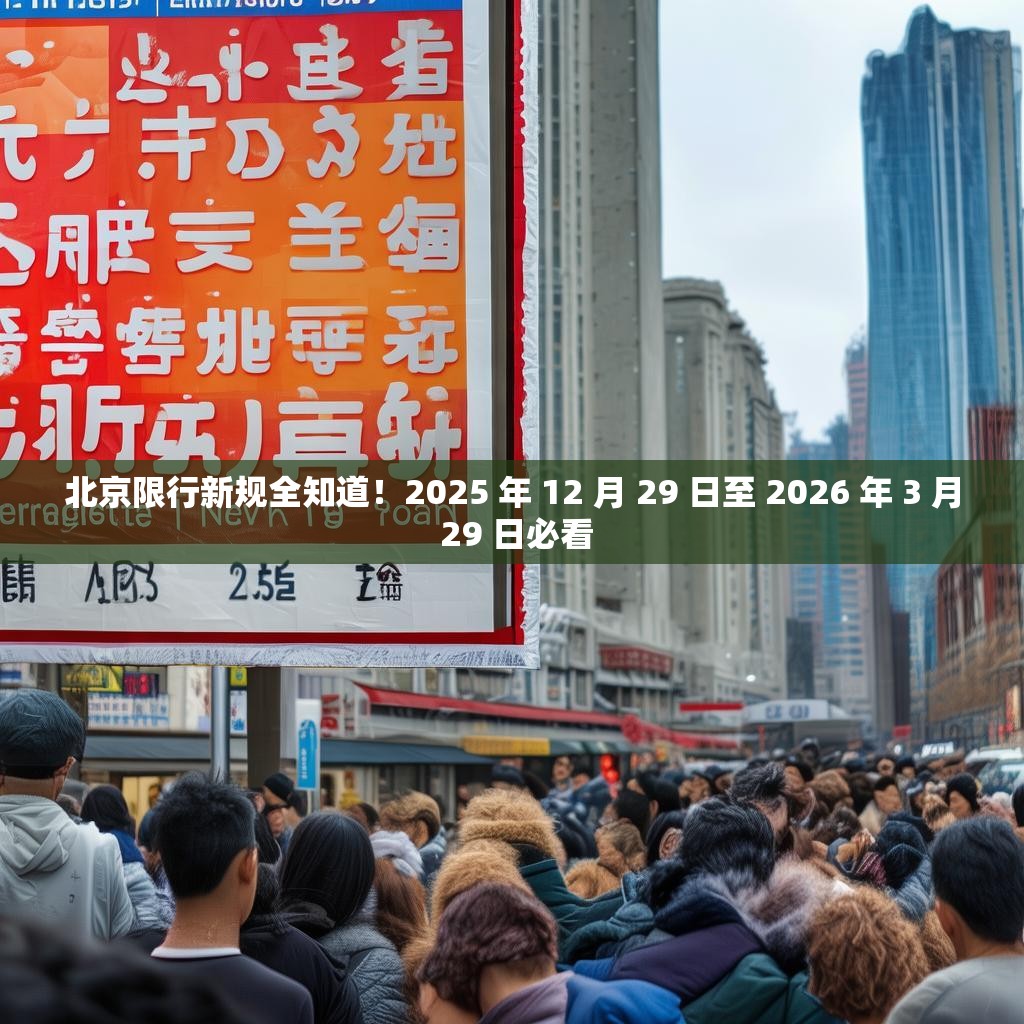 北京限行新规全知道！2025 年 12 月 29 日至 2026 年 3 月 29 日必看
