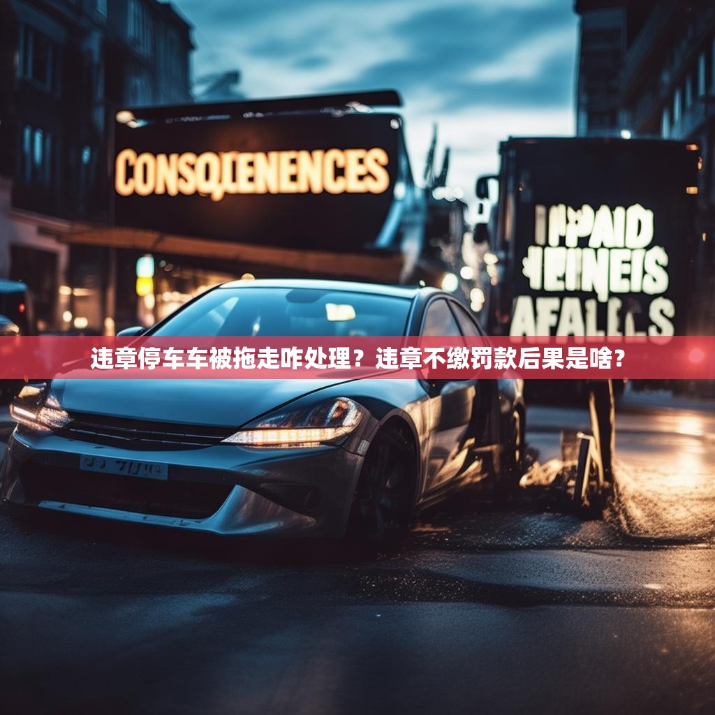 违章停车车被拖走咋处理？违章不缴罚款后果是啥？