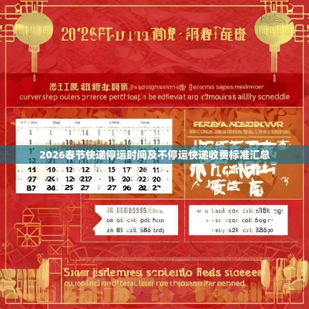 2026春节快递停运时间及不停运快递收费标准汇总