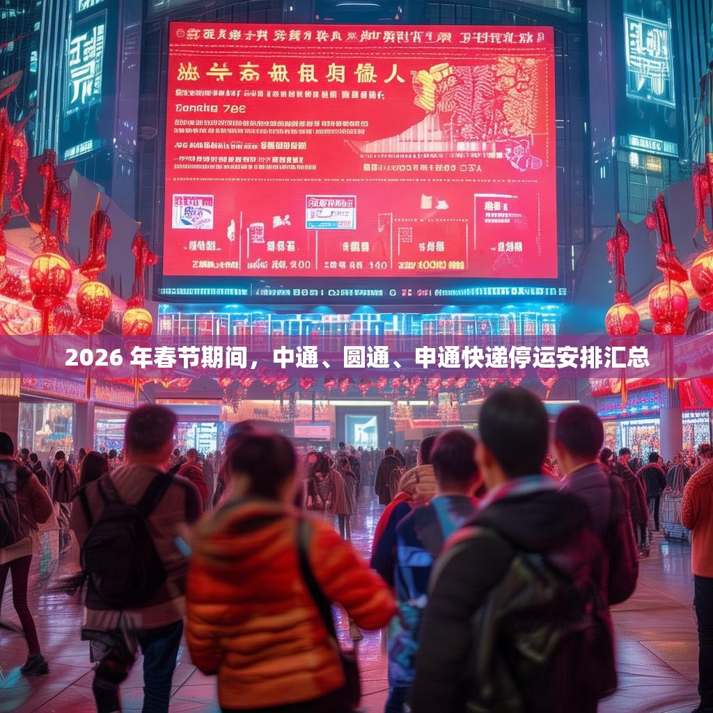 2026 年春节期间，中通、圆通、申通快递停运安排汇总