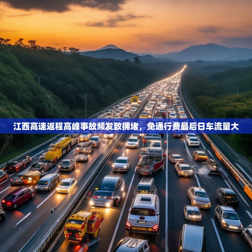 江西高速返程高峰事故频发致拥堵，免通行费最后日车流量大