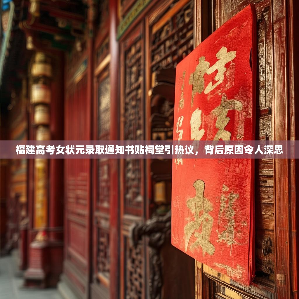 福建高考女状元录取通知书贴祠堂引热议，背后原因令人深思