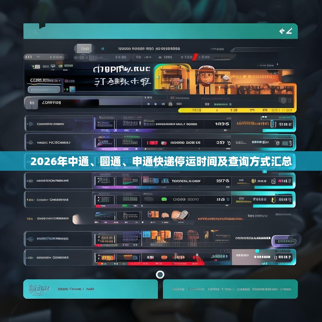 2026年中通、圆通、申通快递停运时间及查询方式汇总
