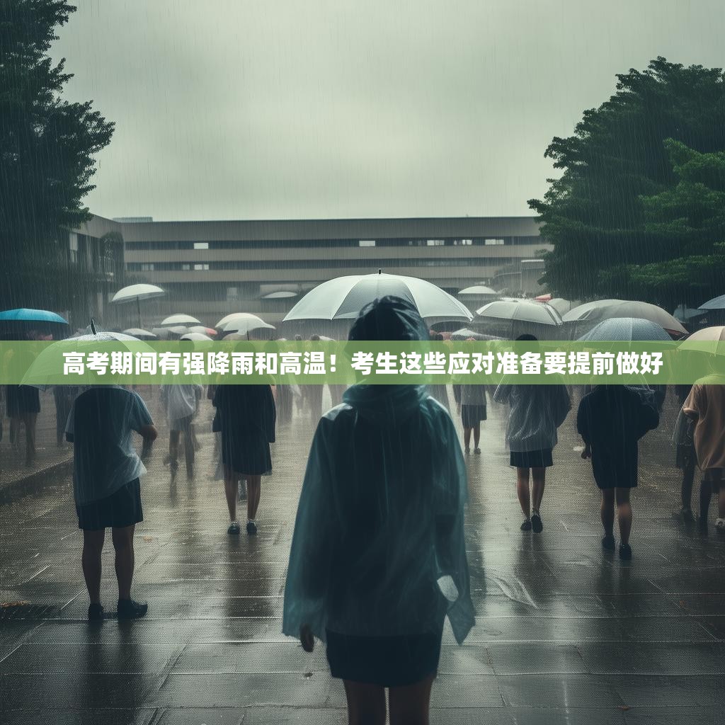 高考期间有强降雨和高温！考生这些应对准备要提前做好