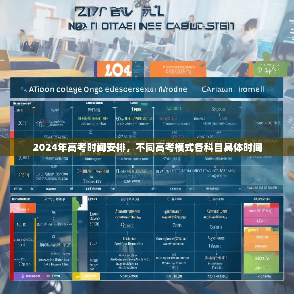 2024年高考时间安排，不同高考模式各科目具体时间