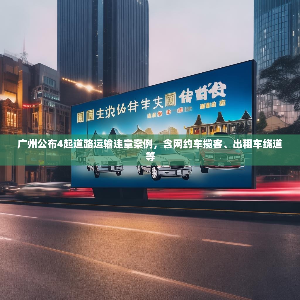 广州公布4起道路运输违章案例，含网约车揽客、出租车绕道等