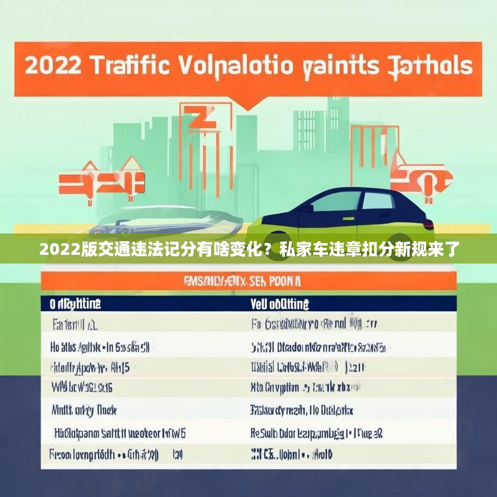 2022版交通违法记分有啥变化？私家车违章扣分新规来了