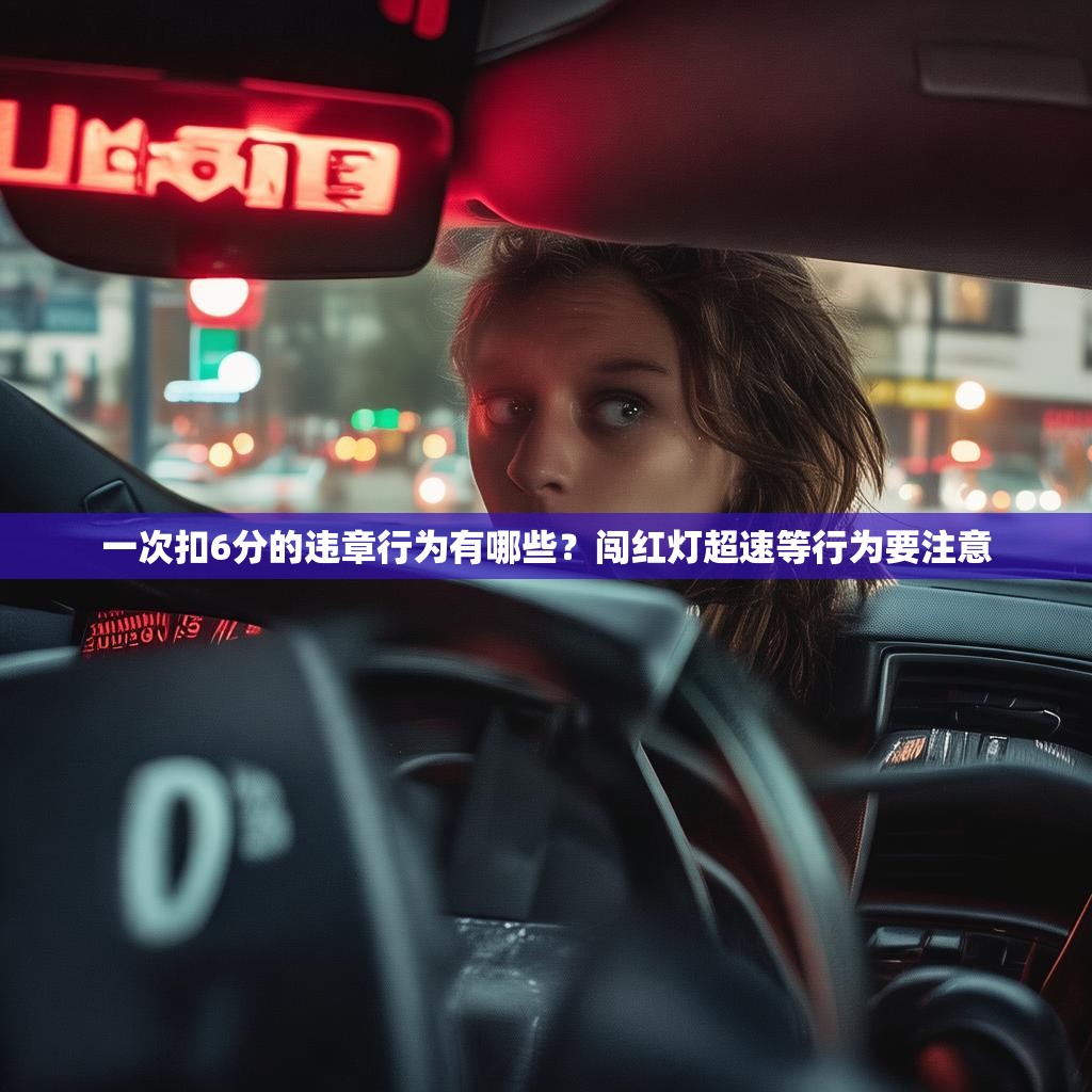一次扣6分的违章行为有哪些？闯红灯超速等行为要注意
