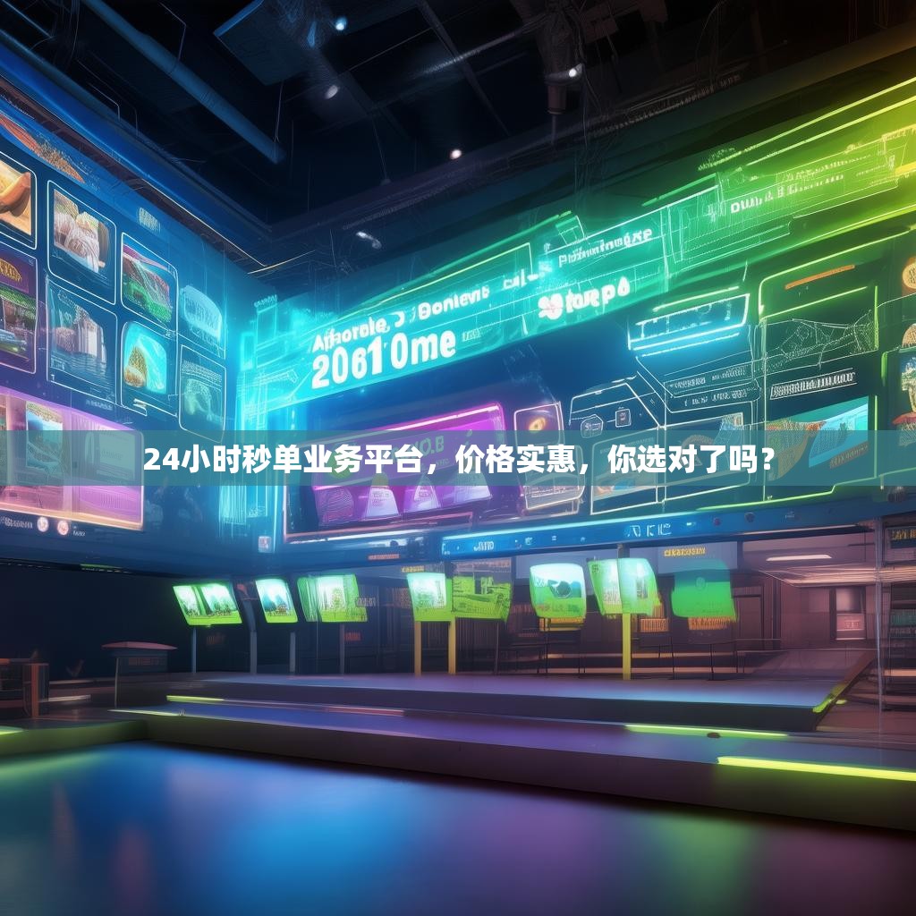 24小时秒单业务平台，价格实惠，你选对了吗？
