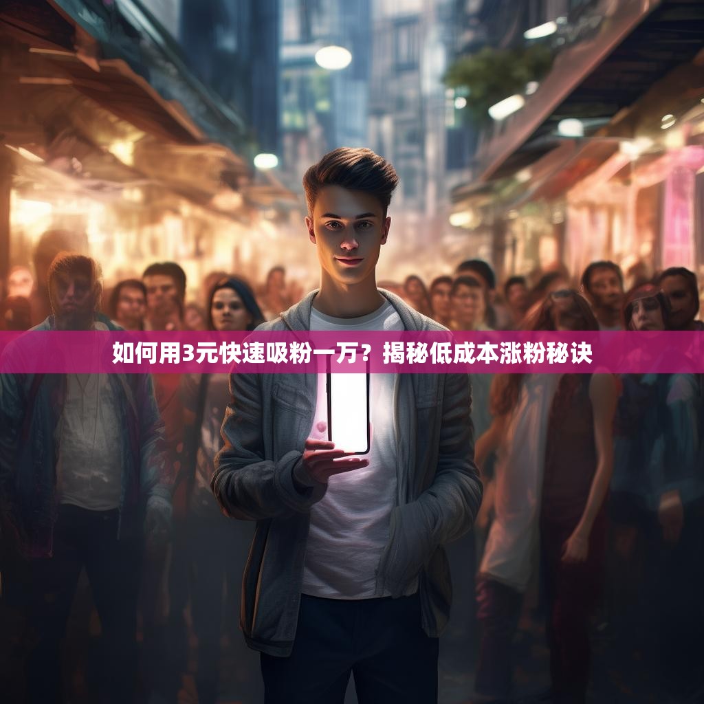 如何用3元快速吸粉一万？揭秘低成本涨粉秘诀