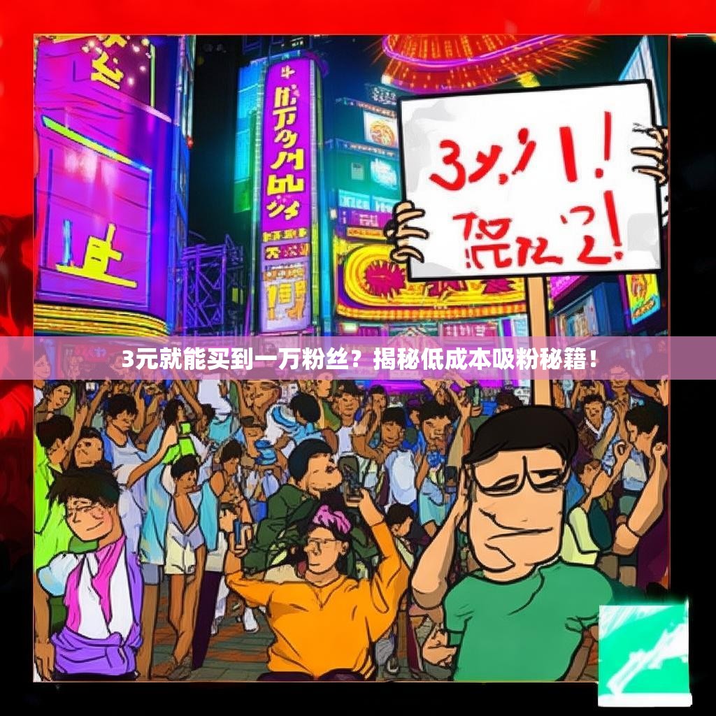 3元就能买到一万粉丝？揭秘低成本吸粉秘籍！