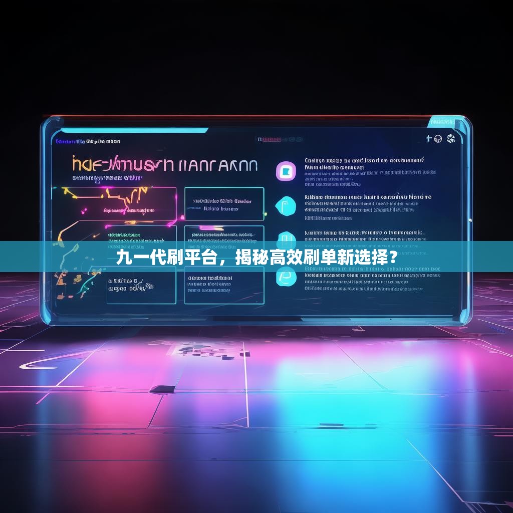 九一代刷平台，揭秘高效刷单新选择？