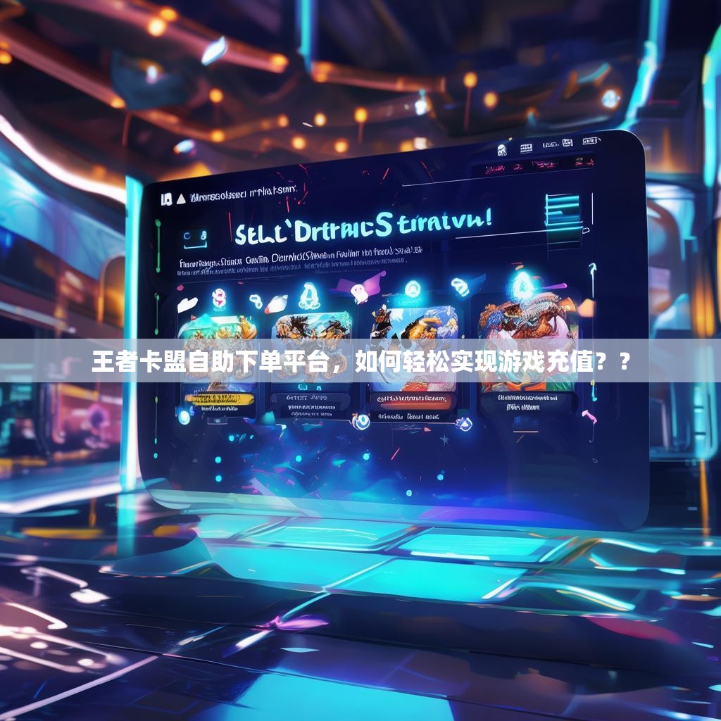 王者卡盟自助下单平台，如何轻松实现游戏充值？？