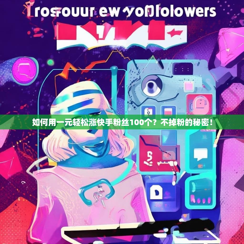 如何用一元轻松涨快手粉丝100个？不掉粉的秘密！