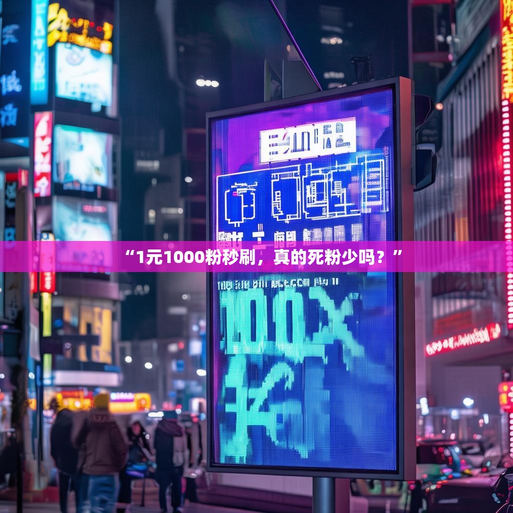 “1元1000粉秒刷，真的死粉少吗？”