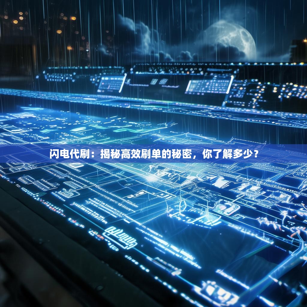 闪电代刷：揭秘高效刷单的秘密，你了解多少？