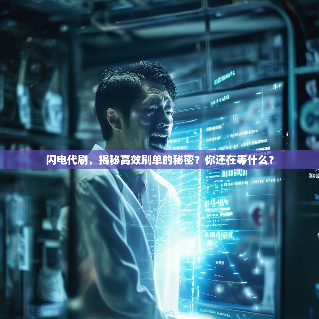 闪电代刷，揭秘高效刷单的秘密？你还在等什么？