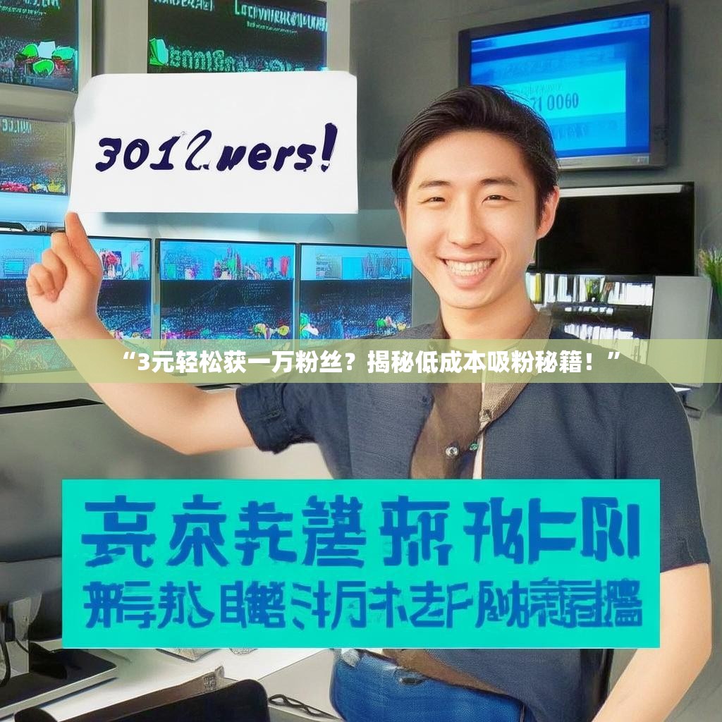 “3元轻松获一万粉丝?揭秘低成本吸粉秘籍!”