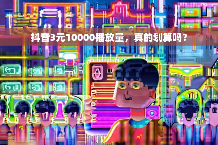 抖音3元10000播放量，真的划算吗？