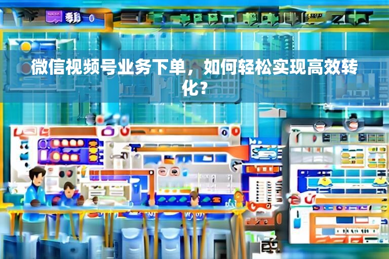 微信视频号业务下单，如何轻松实现高效转化？