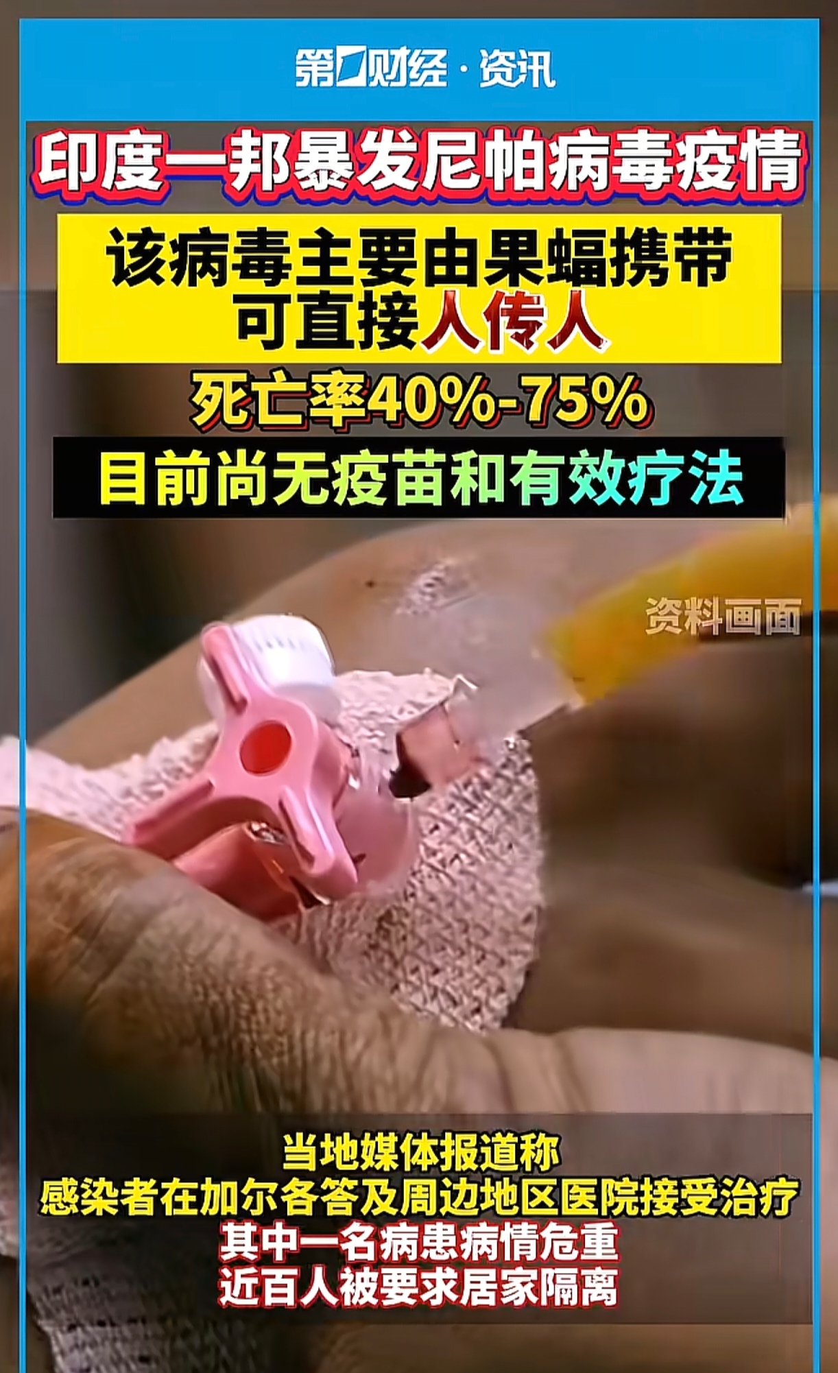 2026 年 1 月印度西孟加拉邦尼帕病毒疫情,致死率高传播快