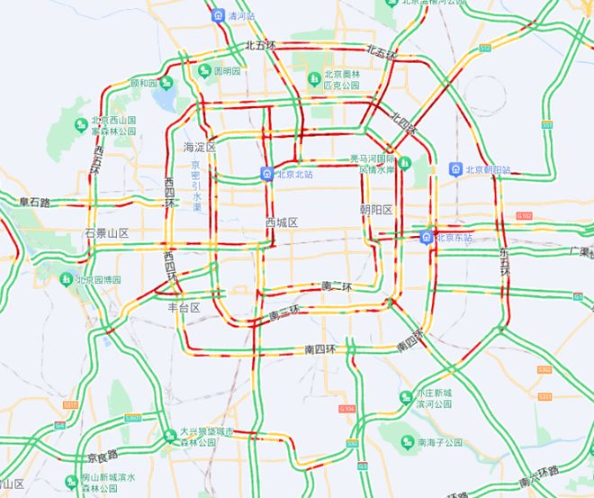 10月12日北京调休上班，不限行致交通压力大及拥堵点